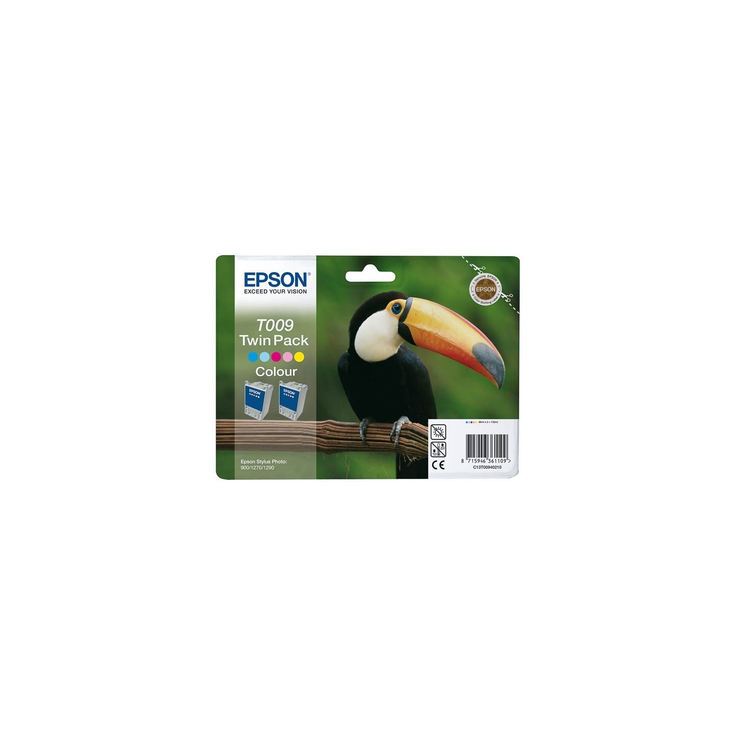 Double pack cartouche Encre 5 Couleurs EPSON (T009), Toner Express : achat en ligne de Double pack cartouche Encre 5 Couleurs EP