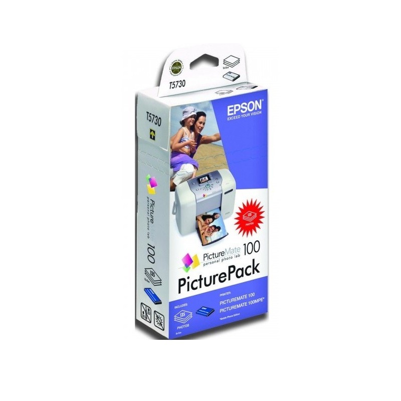 Pack photo Encre 4 Couleurs + 135 feuilles pour Epson PictureMate 100, Toner Express : achat en ligne de Pack photo Encre 4 Coul