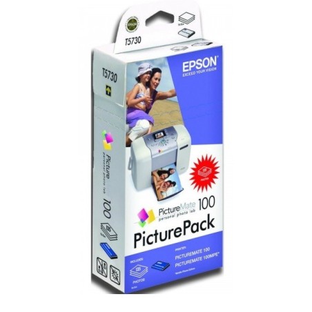 Pack photo Encre 4 Couleurs + 135 feuilles pour Epson PictureMate 100, Toner Express : achat en ligne de Pack photo Encre 4 Coul