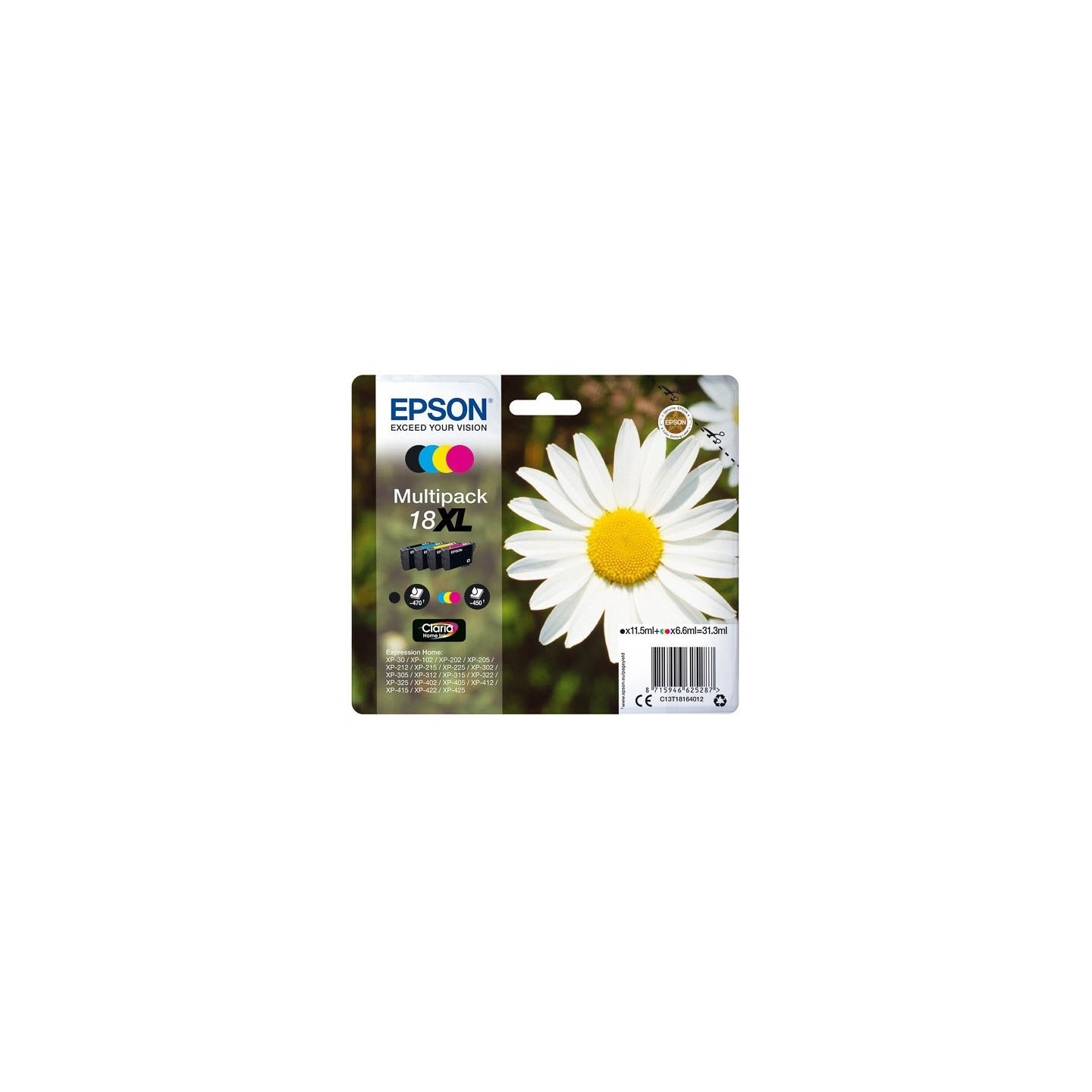 Multipack paquerette haute capacité EPSON pour Expression Home XP-205 / XP-30 ... (N°18XL), Toner Express : achat en ligne de Mu