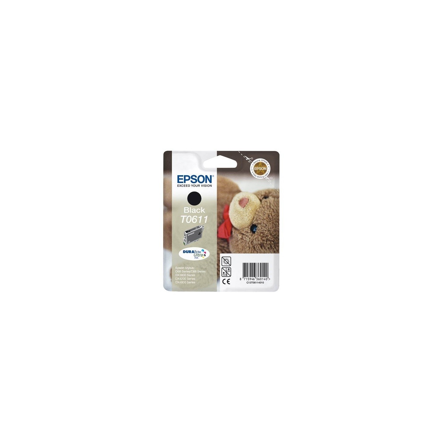 Cartouche d'encre Epson T0611 Noire, Toner Express : achat en ligne de Cartouche d'encre Epson T0611 Noire pour imprimante