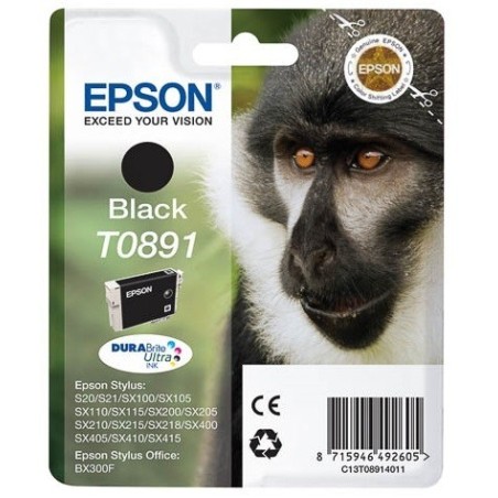 Cartouche Encre  EPSON Noire (T0891) S20, SX205, SX400, Toner Express : achat en ligne de Cartouche Encre  EPSON Noire (T0891) S