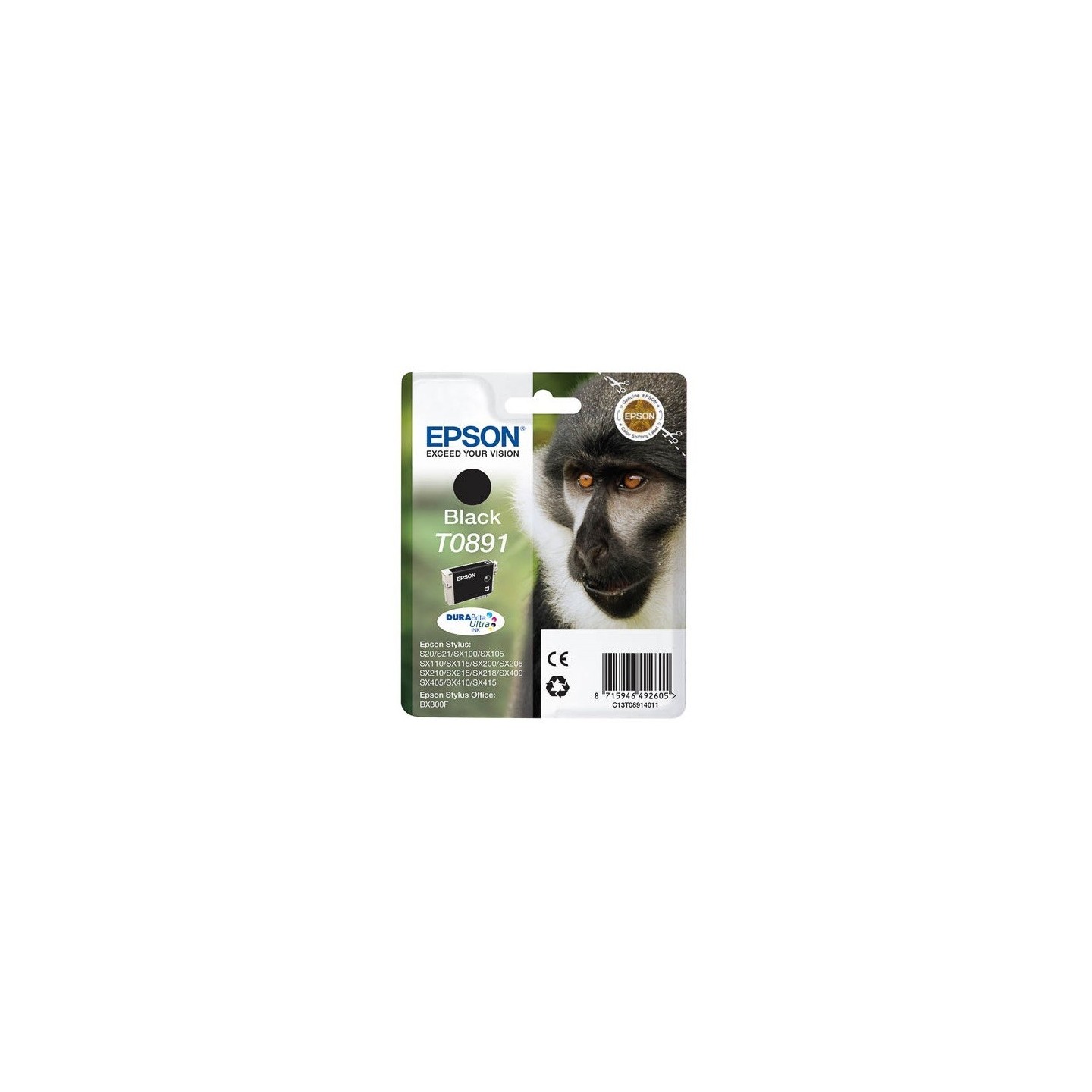 Cartouche Encre  EPSON Noire (T0891) S20, SX205, SX400, Toner Express : achat en ligne de Cartouche Encre  EPSON Noire (T0891) S