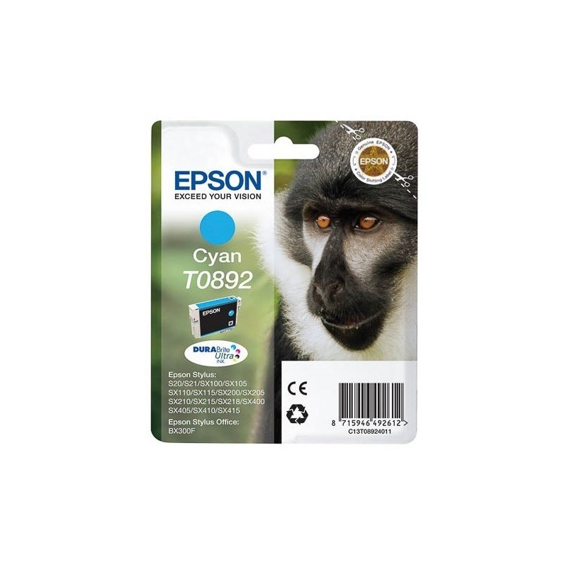 Cartouche Encre  EPSON Cyan  (T0892) S20, SX205, SX400, Toner Express : achat en ligne de Cartouche Encre  EPSON Cyan  (T0892) S