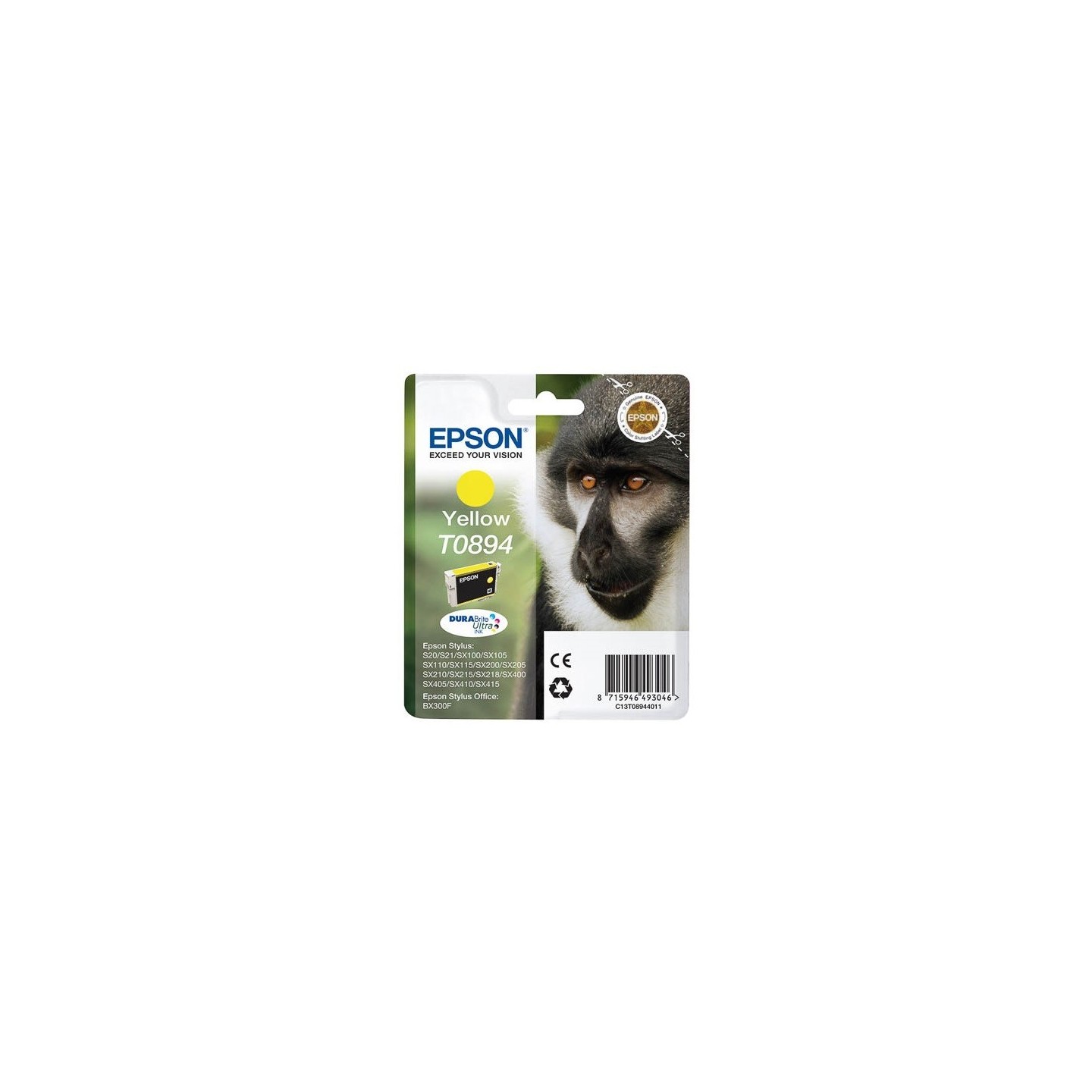 Cartouche Encre  EPSON Jaune  (T0894) S20, SX205, SX400, Toner Express : achat en ligne de Cartouche Encre  EPSON Jaune  (T0894)