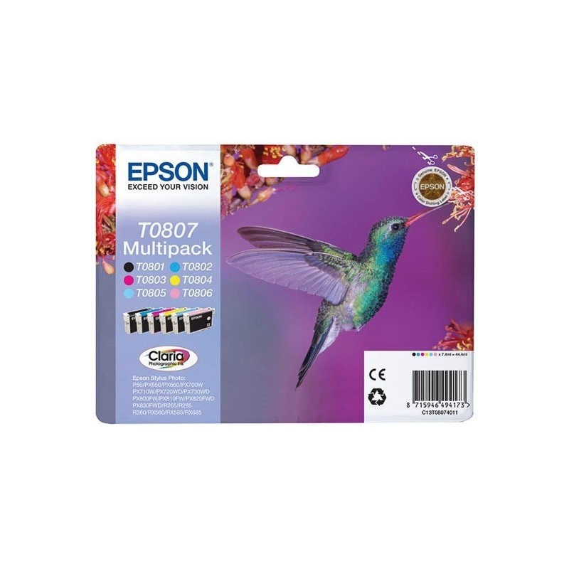 Multipack Claria Technologie pour Epson R265 / RX560 / R360, Toner Express : achat en ligne de Multipack Claria Technologie pour