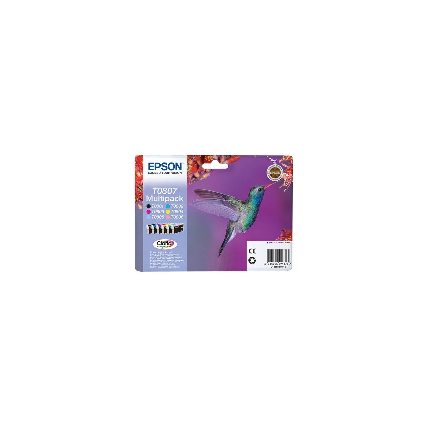 Multipack Claria Technologie pour Epson R265 / RX560 / R360, Toner Express : achat en ligne de Multipack Claria Technologie pour