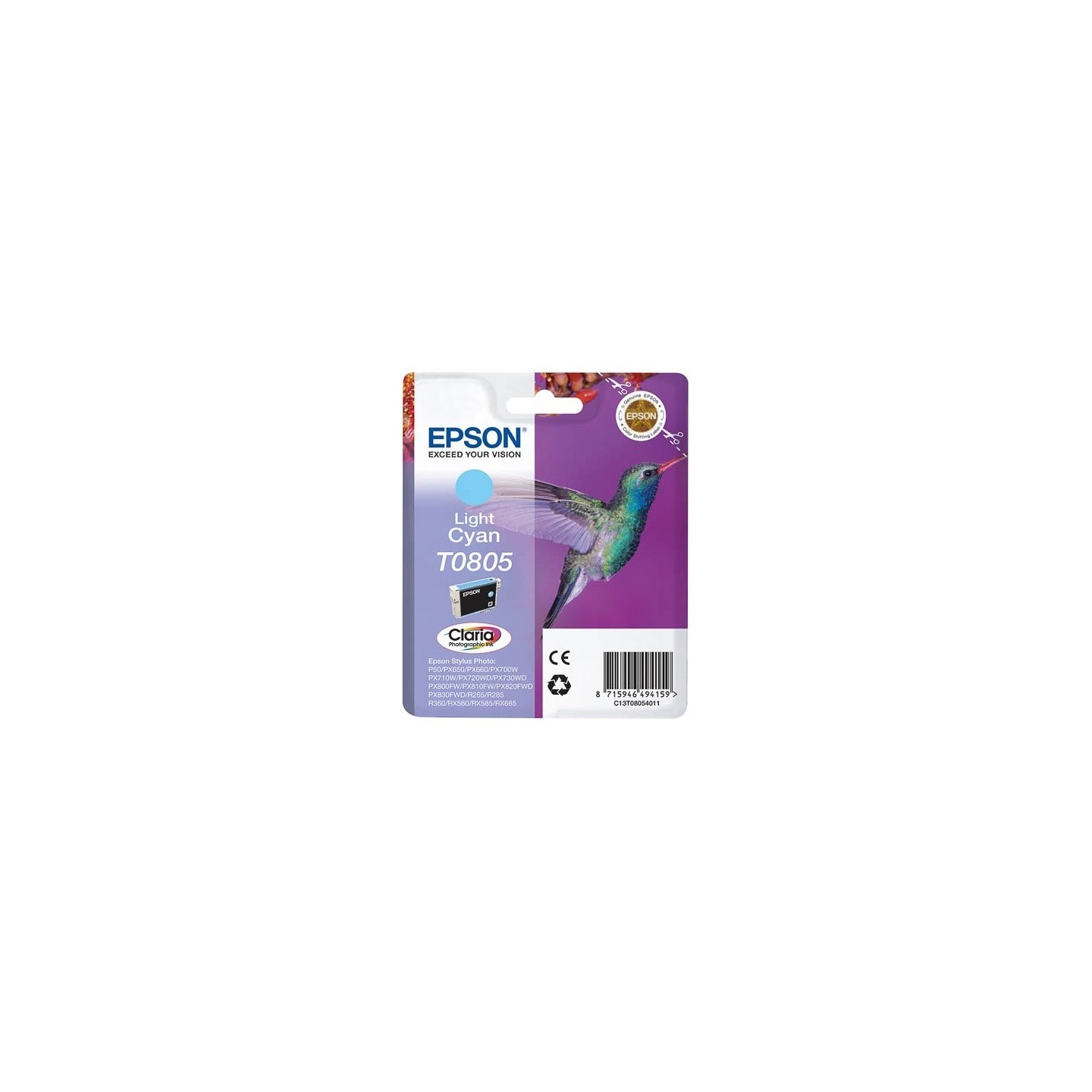 Encre light cyan Claria Technologie pour Epson R265 / RX560 / R360, Toner Express : achat en ligne de Encre light cyan Claria Te