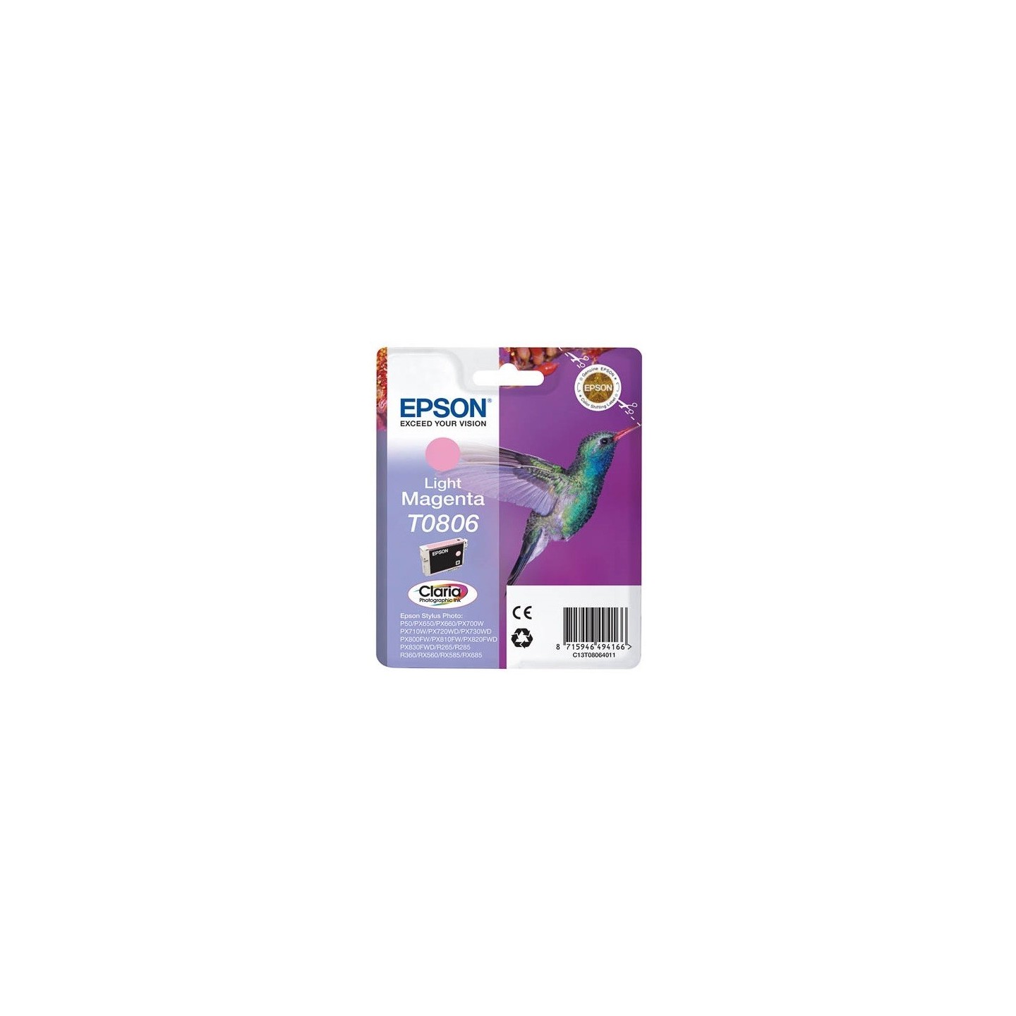 Encre light magenta Claria Technologie pour Epson R265 / RX560 / R360, Toner Express : achat en ligne de Encre light magenta Cla