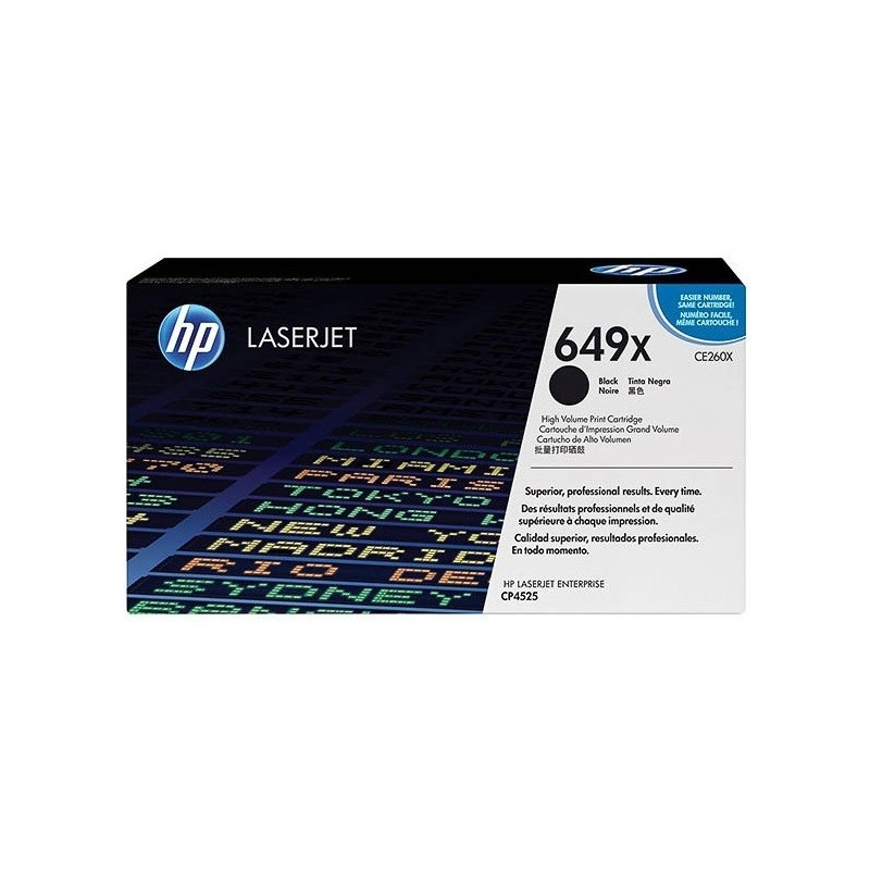 Toner noir haute capacité pour imprimante HP ColorLaserJet CP4525 (649X), Toner Express : achat en ligne de Toner noir haute cap