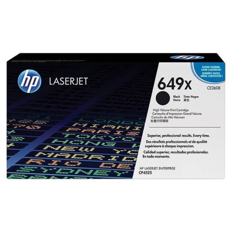 Toner noir haute capacité pour imprimante HP ColorLaserJet CP4525 (649X), Toner Express : achat en ligne de Toner noir haute cap