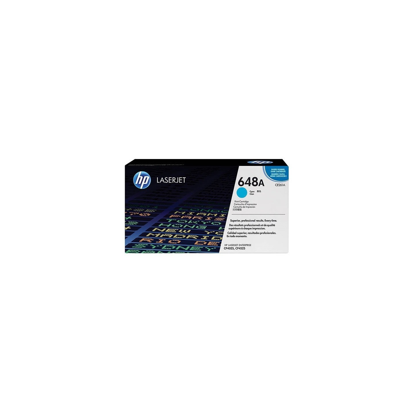 Toner cyan pour imprimante HP ColorLaserJet CP4025 / CP4525  (648A), Toner Express : achat en ligne de Toner cyan pour imprimant