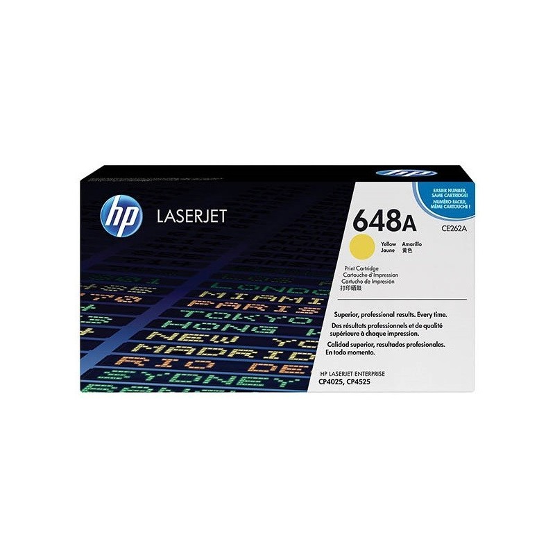 Toner jaune pour imprimante HP ColorLaserJet CP4025 / CP4525 (648A), Toner Express : achat en ligne de Toner jaune pour impriman