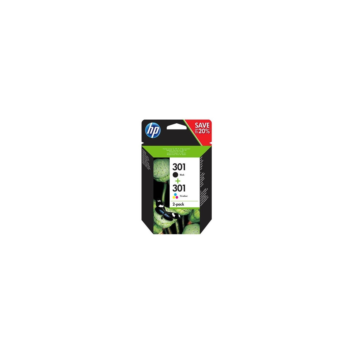Pack noir + couleurs HP pour Deskjet 1050 / 2050 / 3050 ... (N°301) (J3M81AE remplacé par N9J72AE), Toner Express : achat en lig