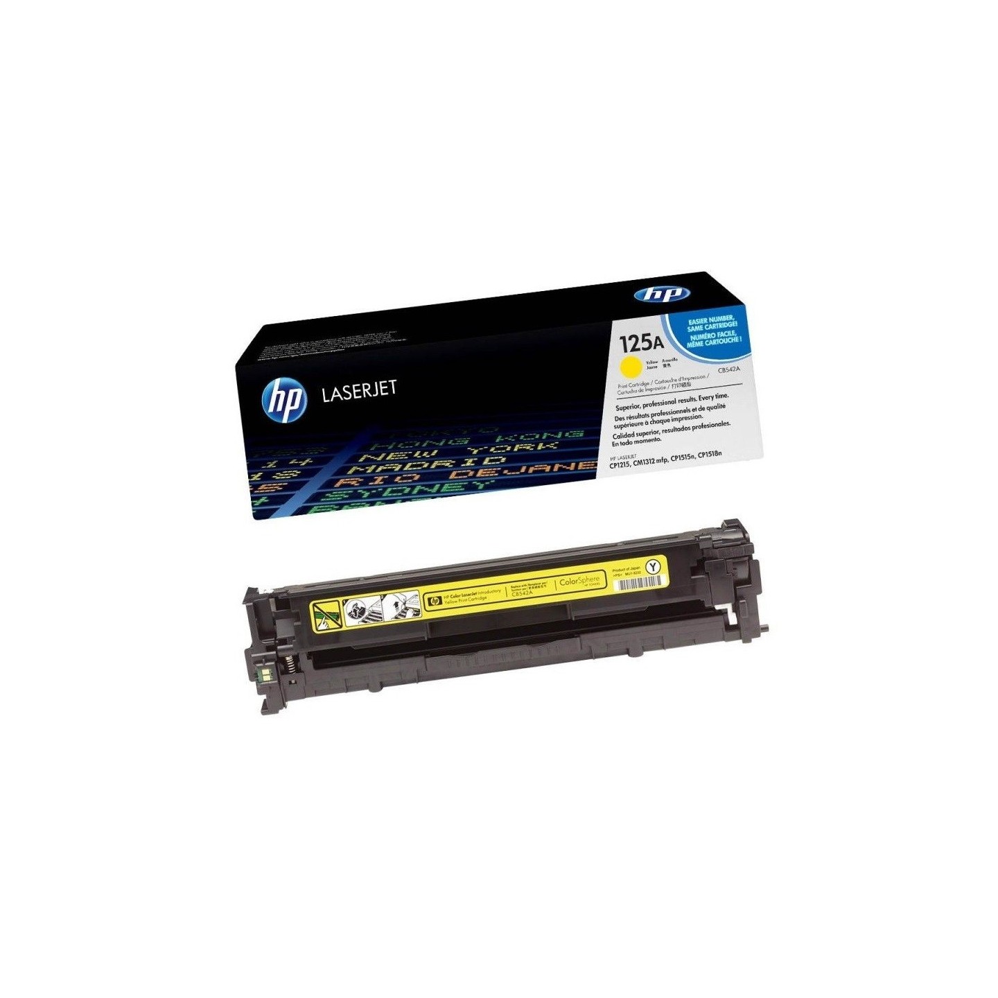 Toner jaune HP pour Colorlaserjet CP 1215 / 1515 / 1518 (125A), Toner Express : achat en ligne de Toner jaune HP pour Colorlaser