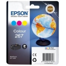 Cartouche Encre 3 couleurs (cyan, magenta, jaune) pour EPSON WorkForce WF-100W (267), Toner Express : achat en ligne de Cartouch
