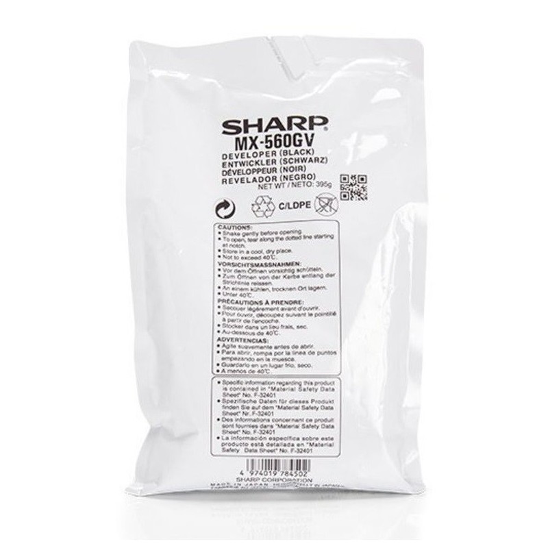 Développeur noir Sharp pour copieur MX M364N / M464N.... (MX-560GV)