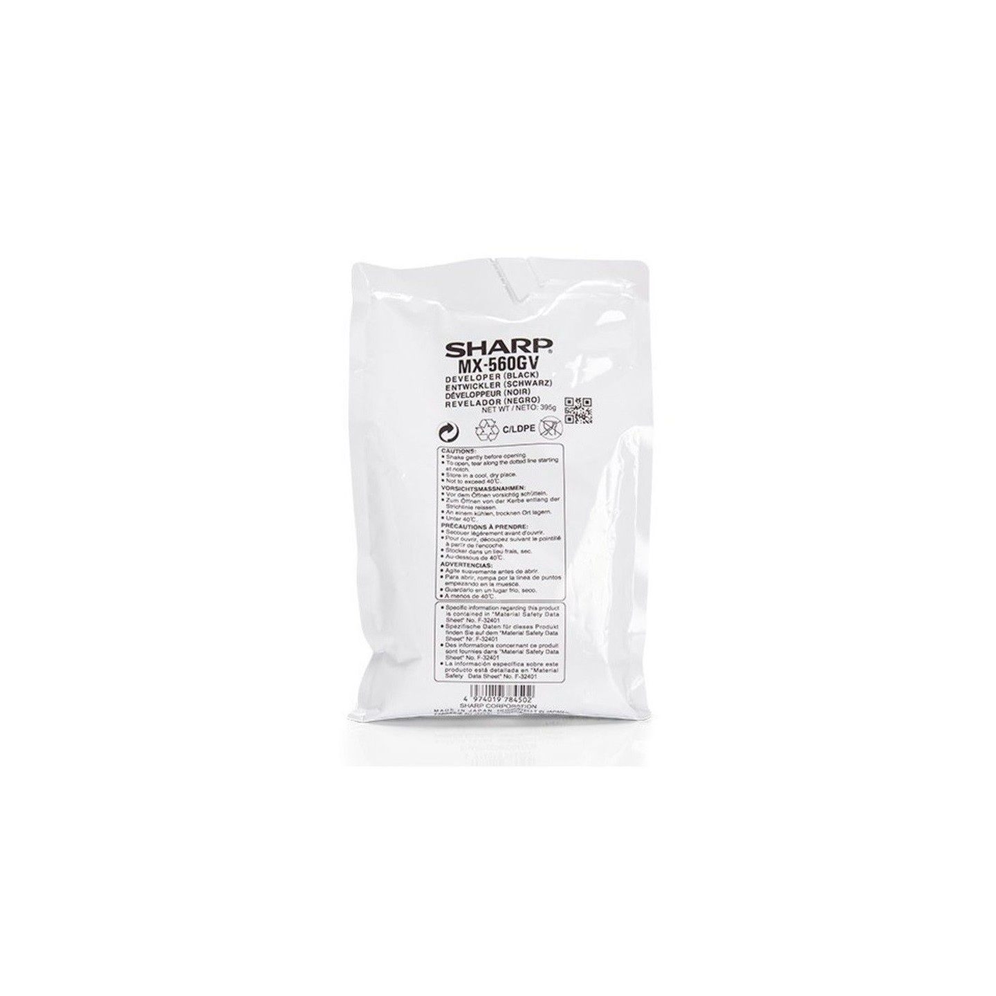 Développeur noir Sharp pour copieur MX M364N / M464N.... (MX-560GV)
