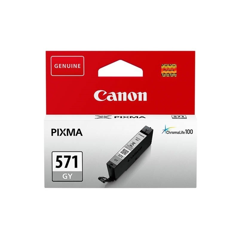 Cartouche Encre Grise (CLI-571GY) pour Canon Pixma MG 5750 / MG 6850..., Toner Express : achat en ligne de Cartouche Encre Grise