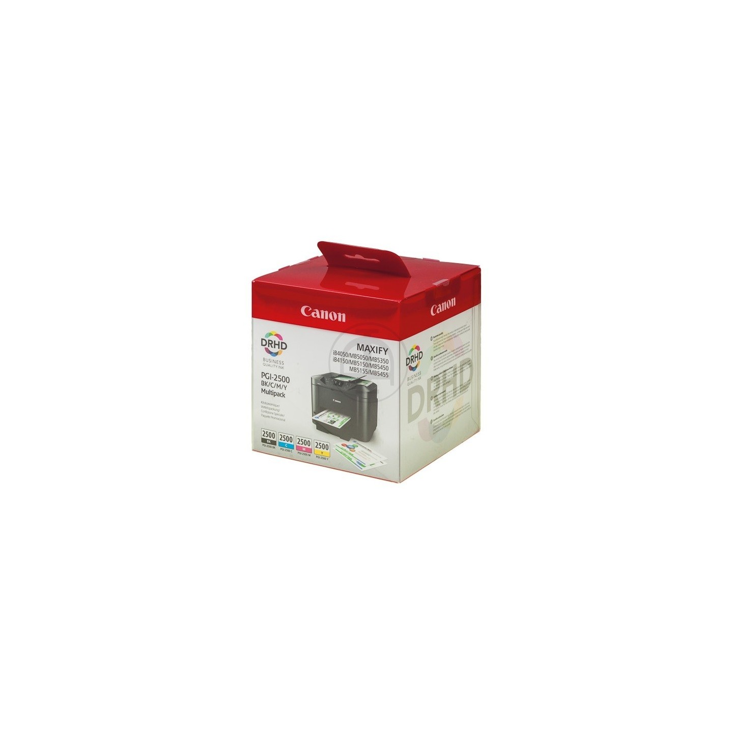 Pack 4 couleurs (Noir, Cyan, Magenta, Jaune) pour Canon IB4050 / MB5050....(PGI-2500)(9290B006)