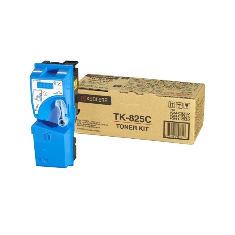 Toner cyan Kyocera Mita KMC2520 / KMC3225 / KMC3232 (TK-825C), Toner Express : achat en ligne de Toner cyan Kyocera Mita KMC2520
