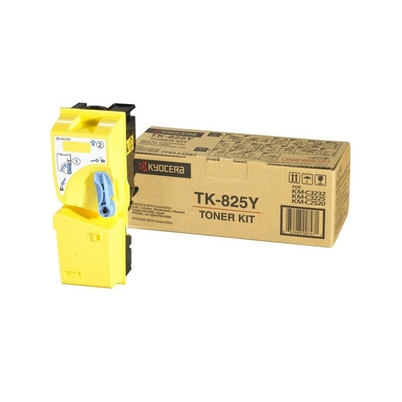 Toner jaune Kyocera Mita KMC2520 / KMC3225 / KMC3232 (TK-825Y), Toner Express : achat en ligne de Toner jaune Kyocera Mita KMC25