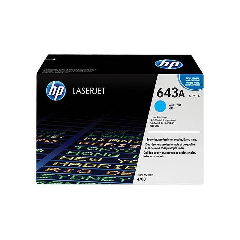 Toner Cyan pour HP Color LaserJet 4700 (643A), Toner Express : achat en ligne de Toner Cyan pour HP Color LaserJet 4700 (643A) p