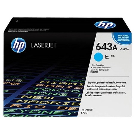 Toner Cyan pour HP Color LaserJet 4700 (643A), Toner Express : achat en ligne de Toner Cyan pour HP Color LaserJet 4700 (643A) p