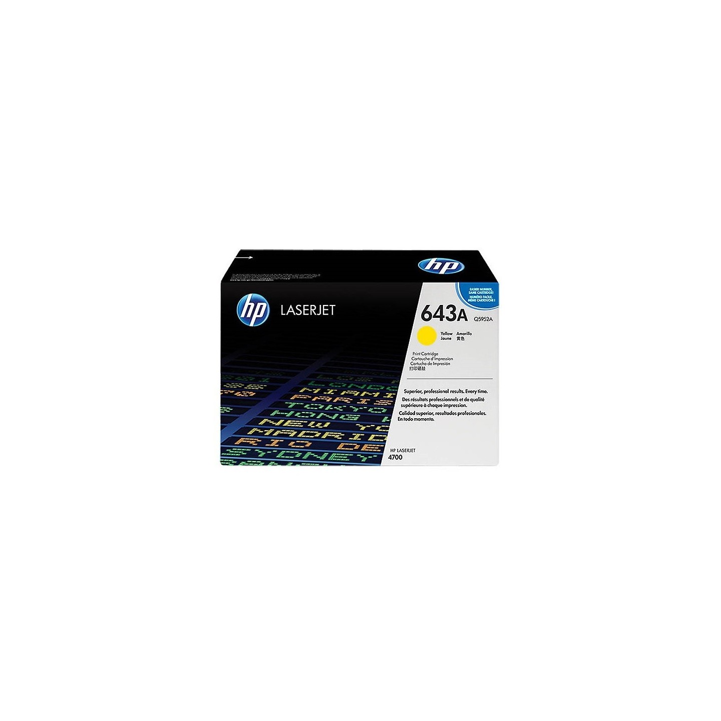 Toner Jaune pour HP Color LaserJet 4700 (643A), Toner Express : achat en ligne de Toner Jaune pour HP Color LaserJet 4700 (643A)