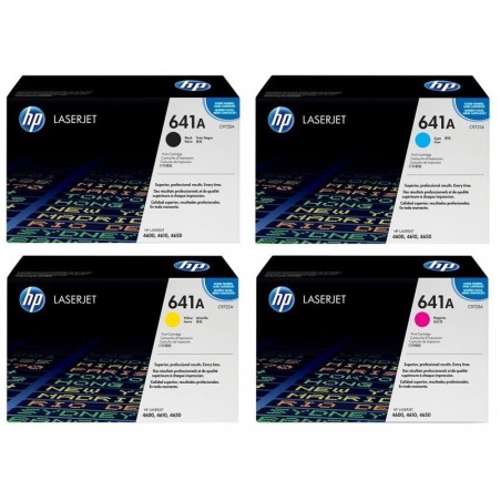 Pack de 4 Toners HP pour Color LaserJet 4600/4650 (641A), Toner Express : achat en ligne de Pack de 4 Toners HP pour Color Laser
