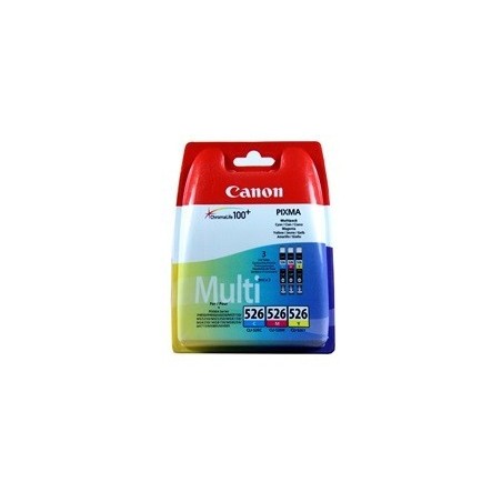 Pack tricolor Canon CLI-526C/M/Y pour IP4850 / MG5150....., Toner Express : achat en ligne de Pack tricolor Canon CLI-526C/M/Y p