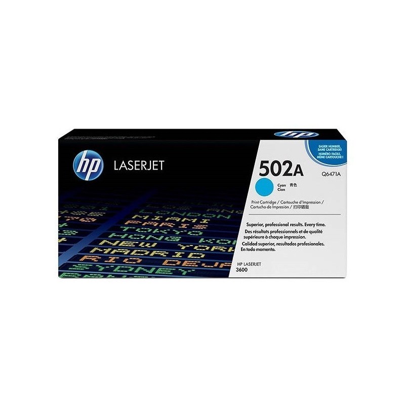 Toner cyan pour HP 3600/3800 (502A), Toner Express : achat en ligne de Toner cyan pour HP 3600/3800 (502A) pour imprimante