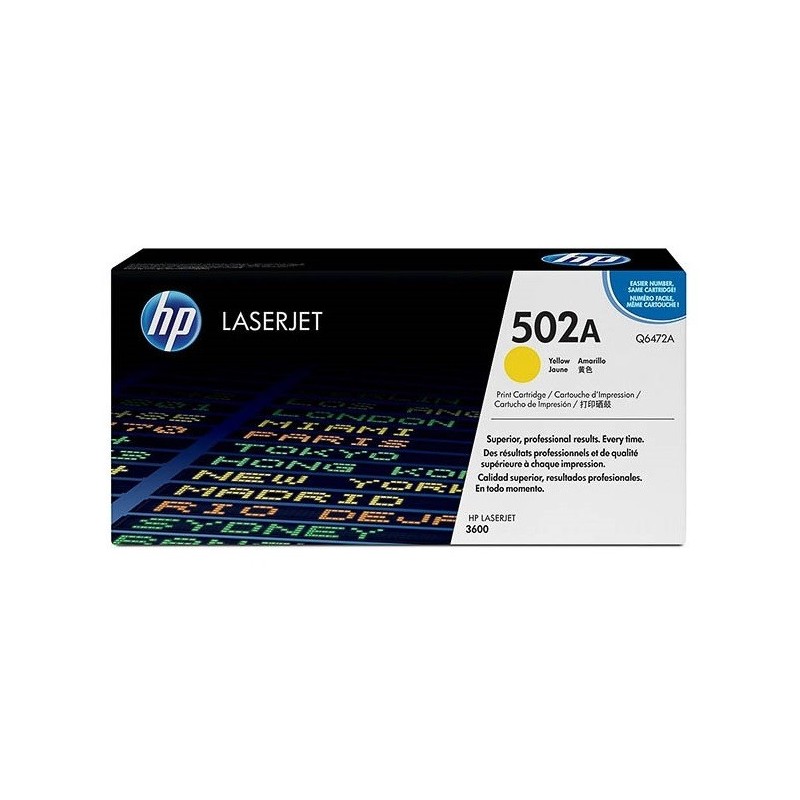 Toner jaune pour HP 3600/3800 (502A), Toner Express : achat en ligne de Toner jaune pour HP 3600/3800 (502A) pour imprimante