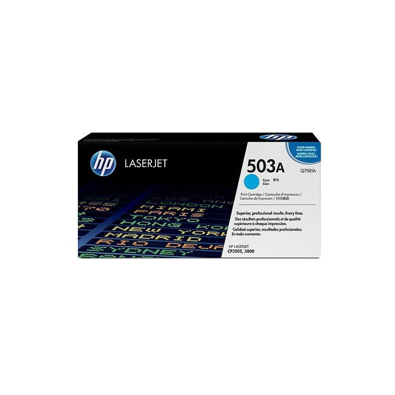 Toner cyan Haute Capa pour imprimante HP 3800 / CP3505 (503A), Toner Express : achat en ligne de Toner cyan Haute Capa pour impr