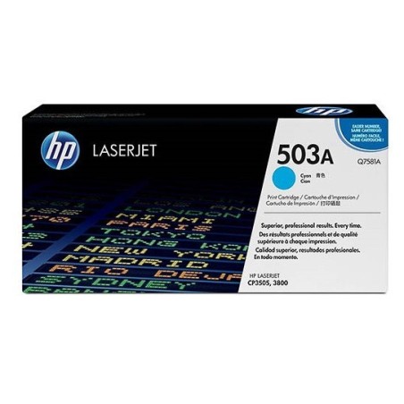 Toner cyan Haute Capa pour imprimante HP 3800 / CP3505 (503A), Toner Express : achat en ligne de Toner cyan Haute Capa pour impr