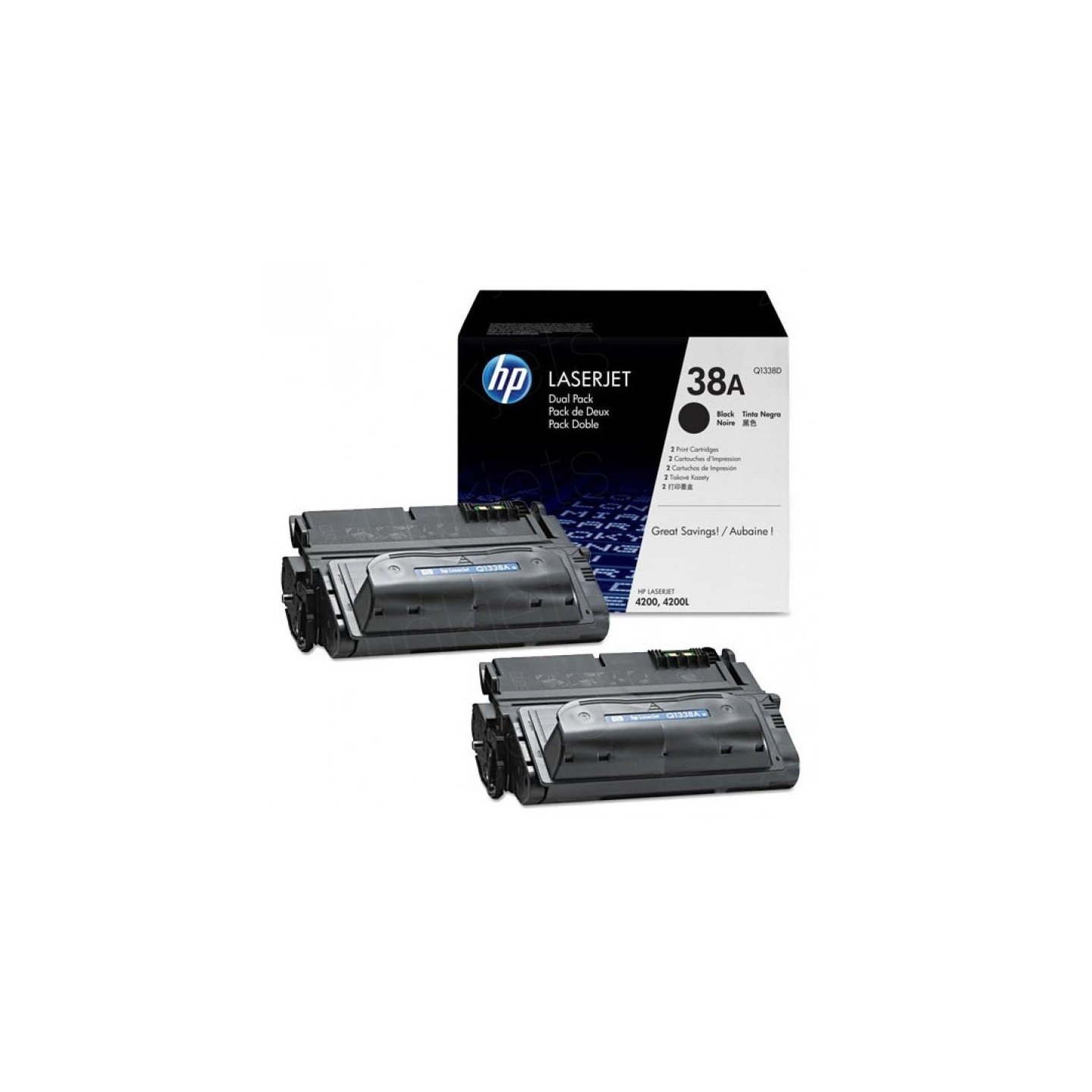 Pack 2 Toners  HP pour  LaserJet 4200 (38A), Toner Express : achat en ligne de Pack 2 Toners  HP pour  LaserJet 4200 (38A) pour 