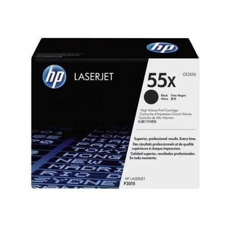 Toner noir HP haute capacité pour laserjet P3010 (55X), Toner Express : achat en ligne de Toner noir HP haute capacité pour lase