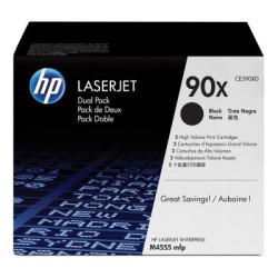 Pack de 2 Toners noirs haute capacité HP pour laserjet M4555, M602, M603 (90X), Toner Express : achat en ligne de Pack de 2 Tone