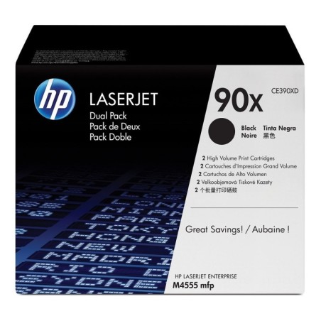 Pack de 2 Toners noirs haute capacité HP pour laserjet M4555, M602, M603 (90X), Toner Express : achat en ligne de Pack de 2 Tone