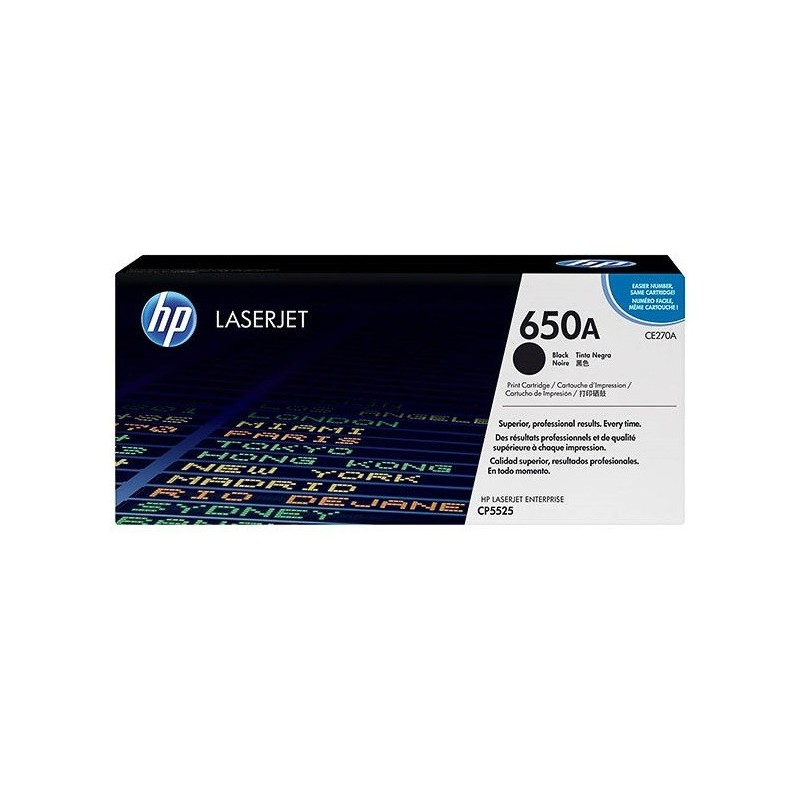 Toner noir HP pour Color Laserjet CP5525... (650A), Toner Express : achat en ligne de Toner noir HP pour Color Laserjet CP5525..