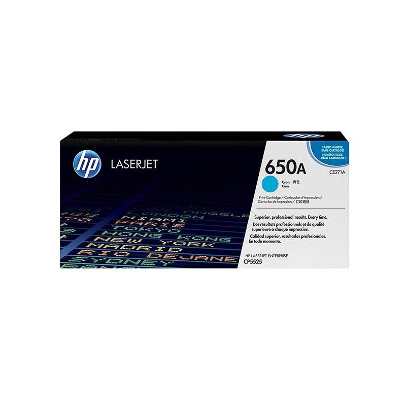 Toner cyan HP pour Color Laserjet CP5525... (650A), Toner Express : achat en ligne de Toner cyan HP pour Color Laserjet CP5525..