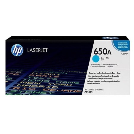 Toner cyan HP pour Color Laserjet CP5525... (650A), Toner Express : achat en ligne de Toner cyan HP pour Color Laserjet CP5525..
