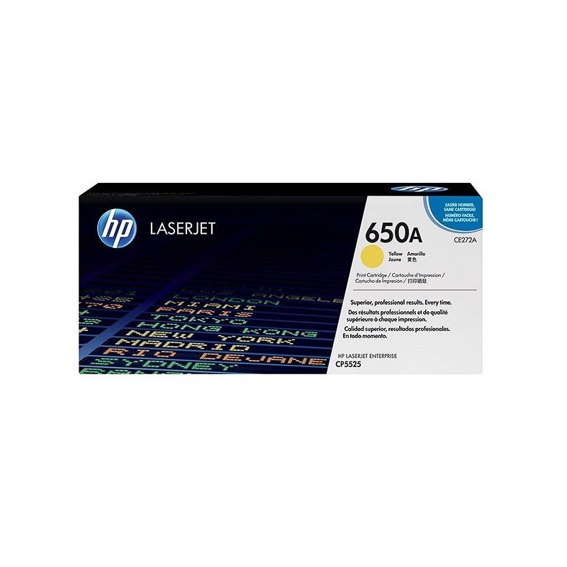 Toner jaune HP pour Color Laserjet CP5525... (650A), Toner Express : achat en ligne de Toner jaune HP pour Color Laserjet CP5525