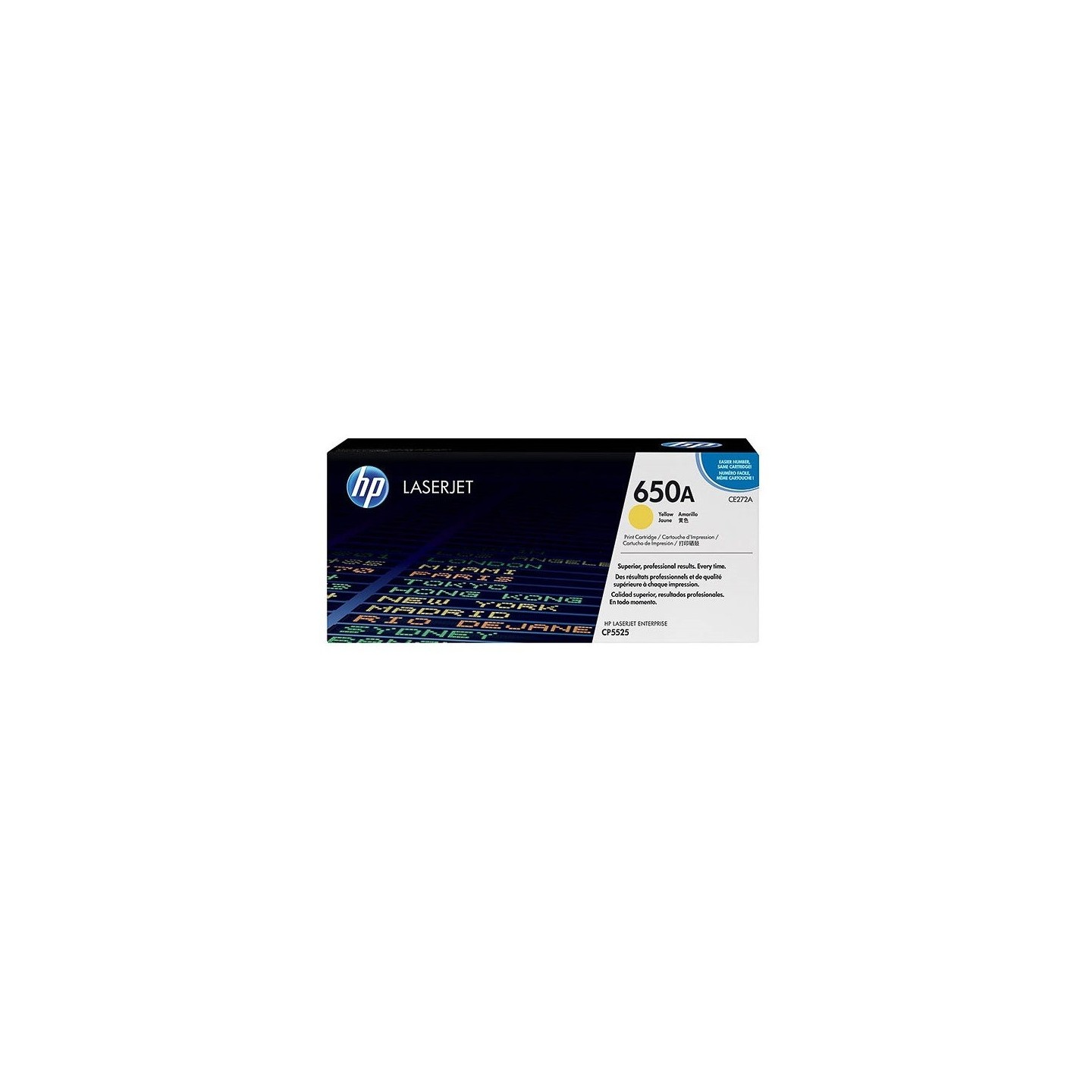 Toner jaune HP pour Color Laserjet CP5525... (650A), Toner Express : achat en ligne de Toner jaune HP pour Color Laserjet CP5525