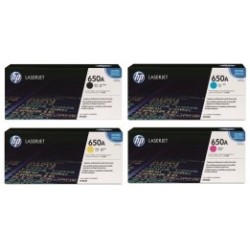 Pack de 4 toners HP pour Color Laserjet CP5525... (650A), Toner Express : achat en ligne de Pack de 4 toners HP pour Color Laser