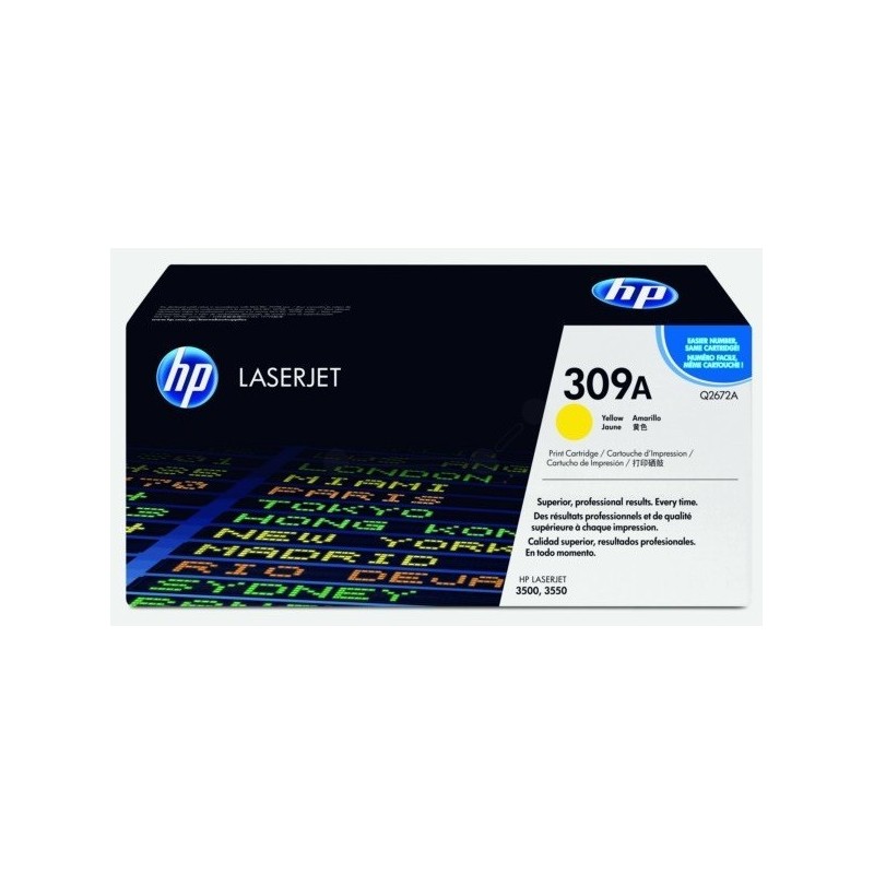 Toner HP jaune pour Color LaserJet 3500 (309A), Toner Express : achat en ligne de Toner HP jaune pour Color LaserJet 3500 (309A)