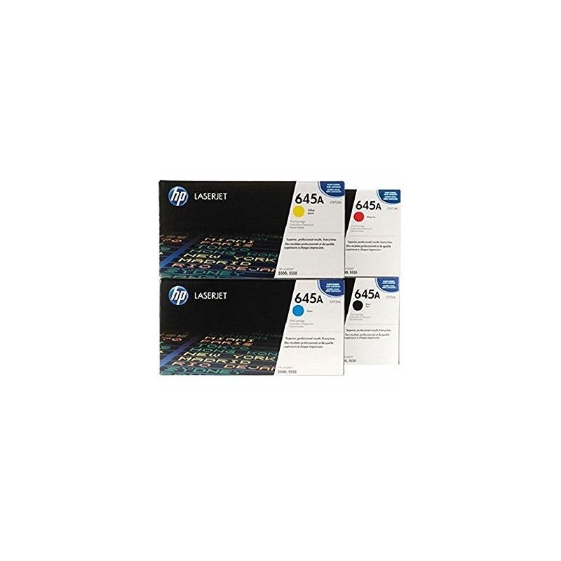 Pack de 4 Toners HP pour Color LaserJet 5500 - 5550 (645A), Toner Express : achat en ligne de Pack de 4 Toners HP pour Color Las