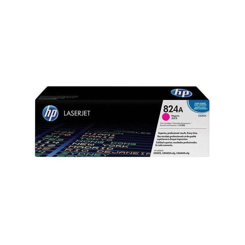 Toner magenta HP pour Color Laserjet CP6015 / CM6030 / CM6040 (824A), Toner Express : achat en ligne de Toner magenta HP pour Co