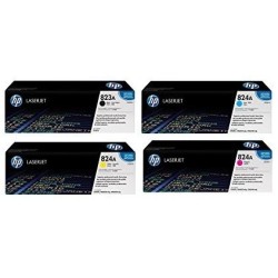 Pack de 4 toners HP pour Color Laserjet CP6015 / CM6030 / CM6040 (824A), Toner Express : achat en ligne de Pack de 4 toners HP p