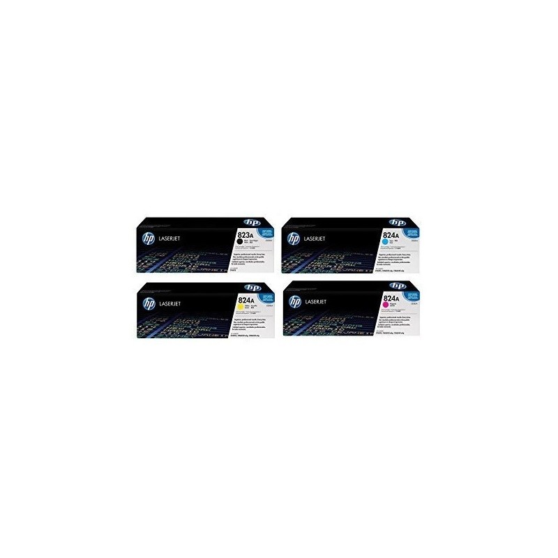 Pack de 4 toners HP pour Color Laserjet CP6015 / CM6030 / CM6040 (824A), Toner Express : achat en ligne de Pack de 4 toners HP p